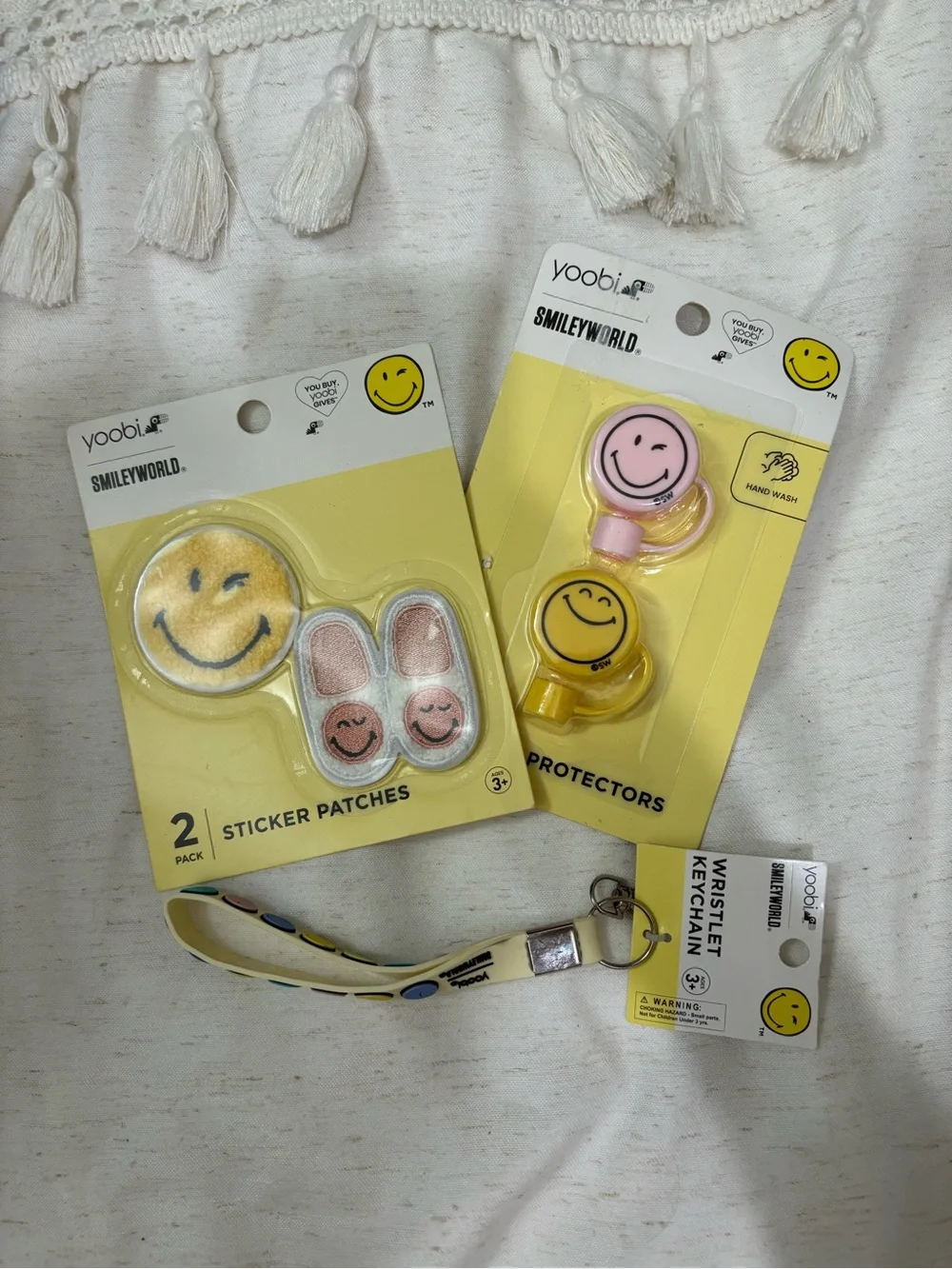Straw Toppers, Keychain, and Sticker Patches bundle by Yoobi
